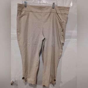 Coral Bay Sz 18w Women's Tan Capris